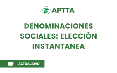 DENOMINACIONES SOCIALES: ELECCIÓN INSTANTANEA