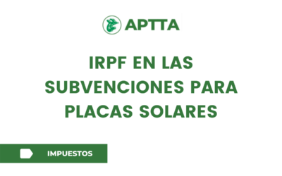 IRPF EN LAS SUBVENCIONES PARA PLACAS SOLARES