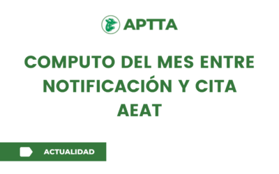 COMPUTO DEL MES ENTRE NOTIFICACIÓN Y CITA AEAT
