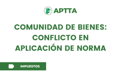 Comunidad de bienes: CONFLICTO en APLICACIóN de NORMA
