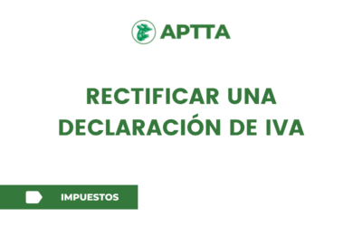 Rectificar una declaración de IVA
