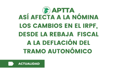 Así afecta a la nómina los cambios en el IRPF, desde la rebaja  fiscal a la deflación del tramo autonómico