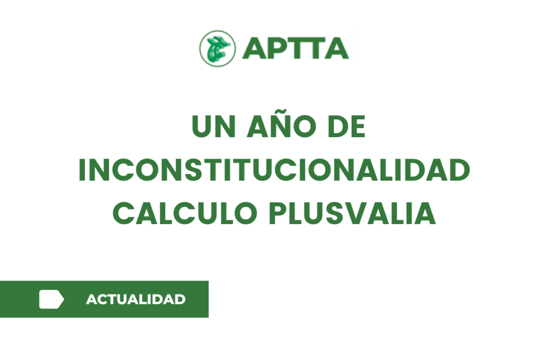 UN AÑO DE INCONSTITUCIONALIDAD CALCULO PLUSVALIA