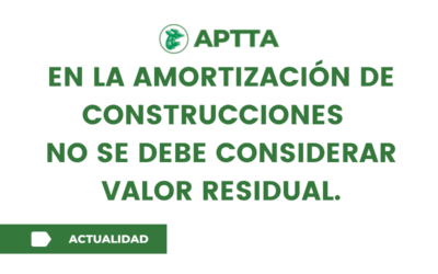 En la amortización de construcciones   no se debe considerar valor residual.