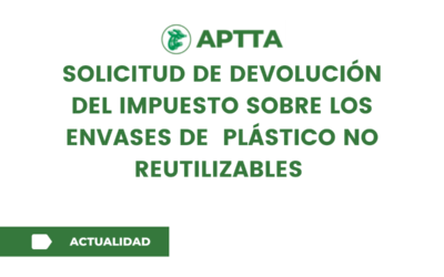 solicitud de devolución del impuesto sobre los envases de  plástico no reutilizables