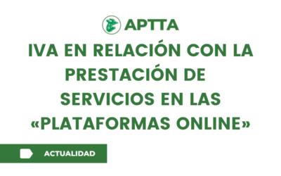 IVA en relación con la prestación de  servicios en las «plataformas online»
