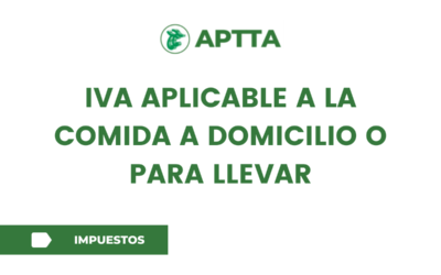 IVA aplicable a la comida a domicilio o para llevar