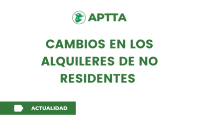 CAMBIOS EN LOS ALQUILERES DE NO RESIDENTES