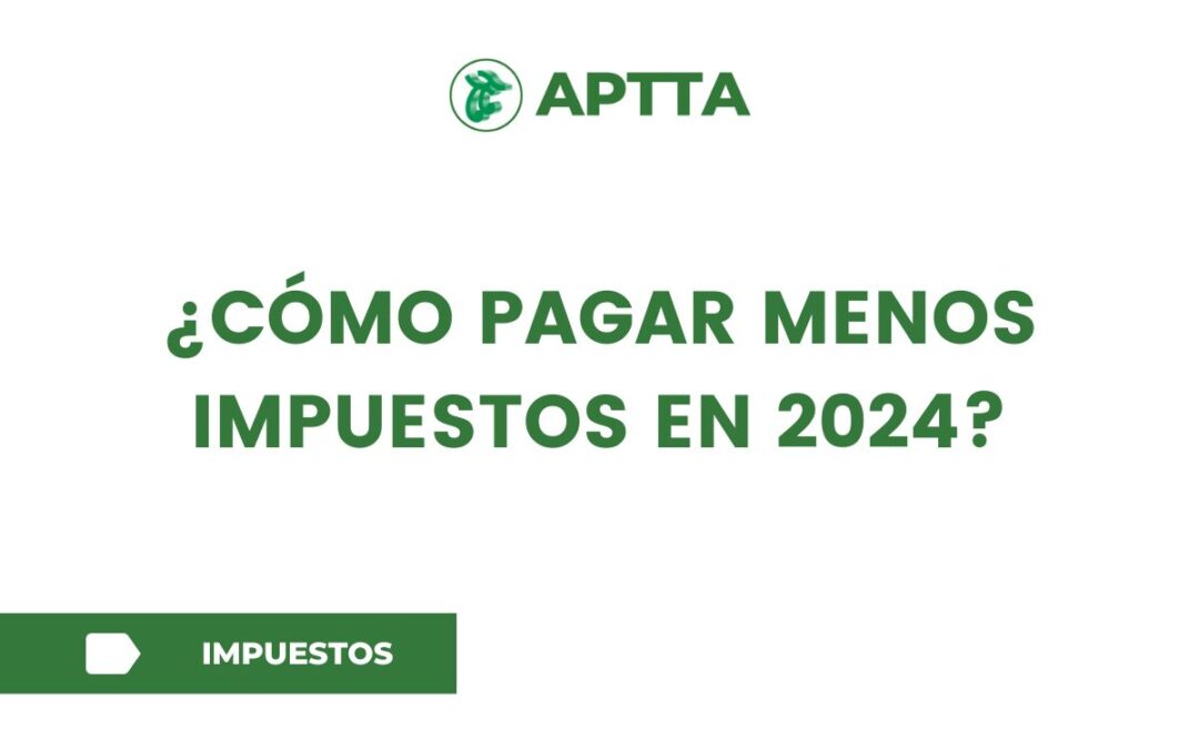 ¿Cómo pagar menos impuestos en 2024?
