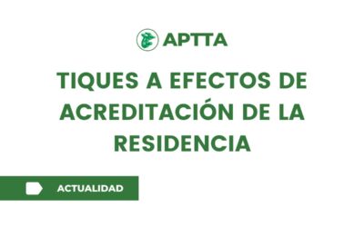 Tiques a efectos de acreditación de la residencia