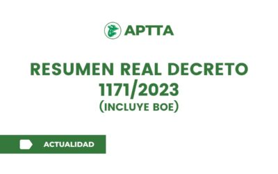 Resumen Real Decreto 1171/2023 (incluye BOE)